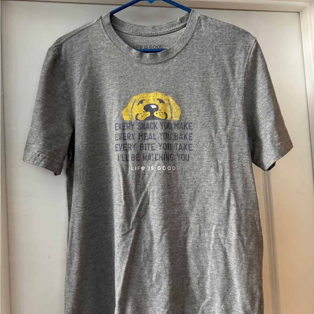 Life Is Good Gray T-Shirt Dog Design Every Snack You Bake Women’s Sz M - Picture 6 of 10